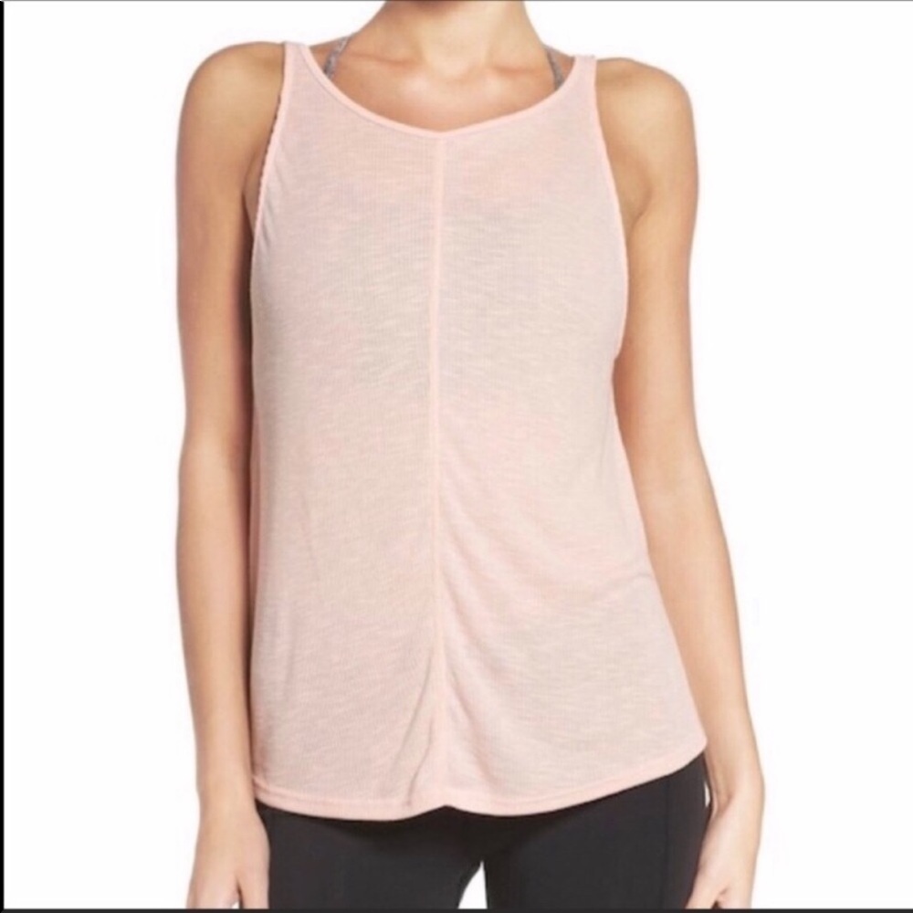 Free People Pink Ribbed Tank - Picture 3 of 6